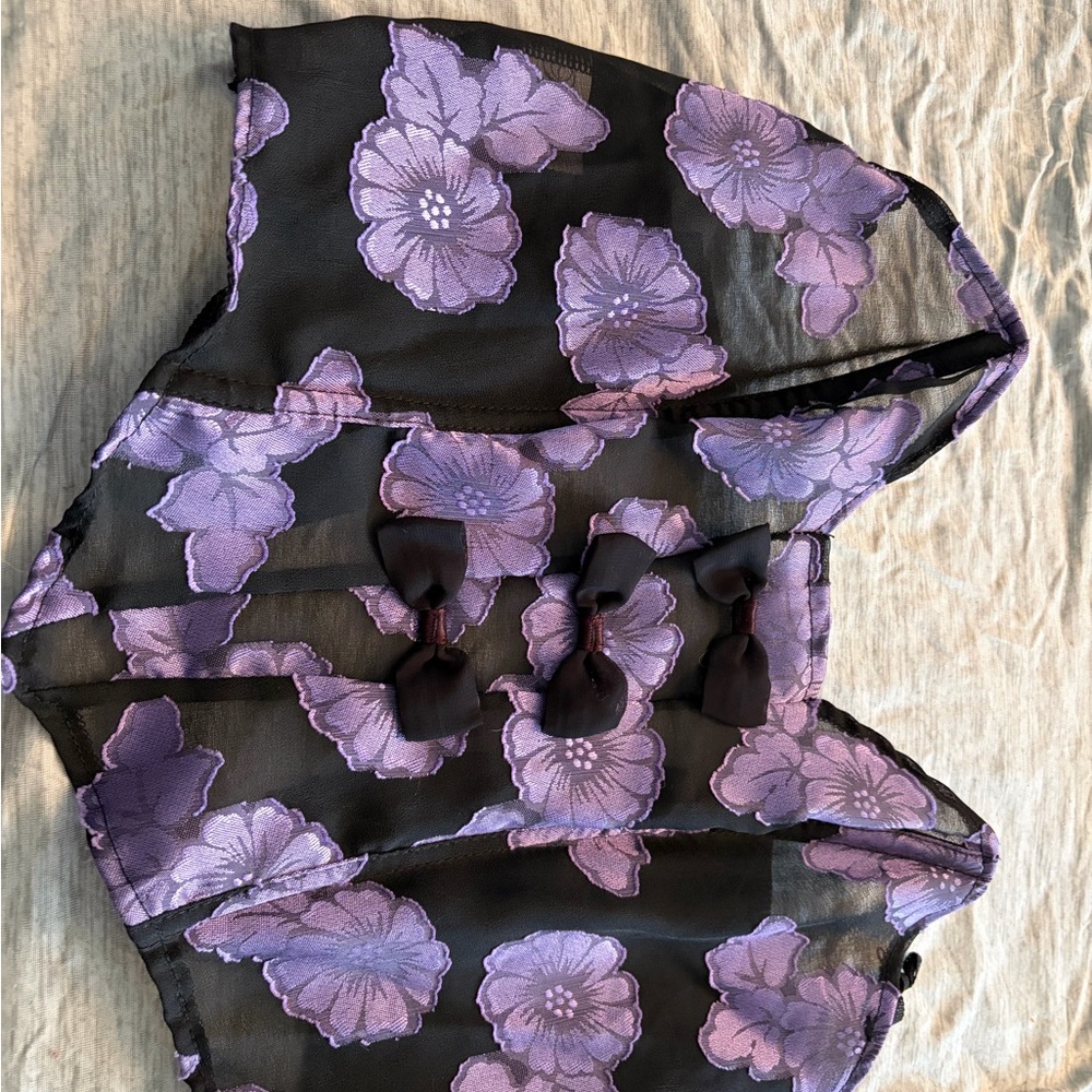 Floral Black and Purple Bandeau